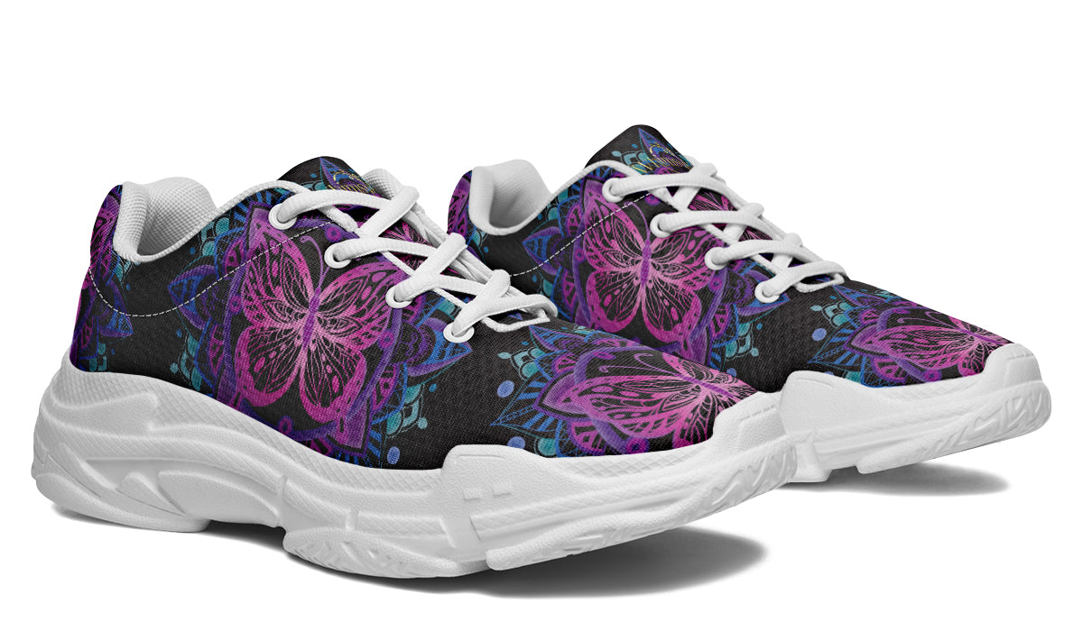 Butterfly Mandala Chunky Sneakers