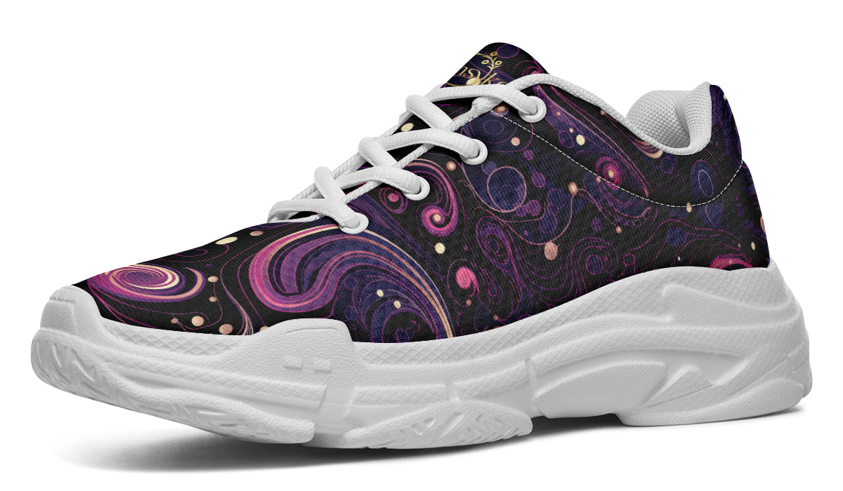 Purple Swirls Chunky Sneakers