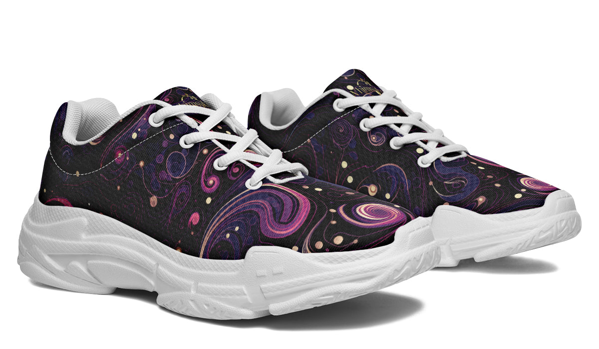 Purple Swirls Chunky Sneakers