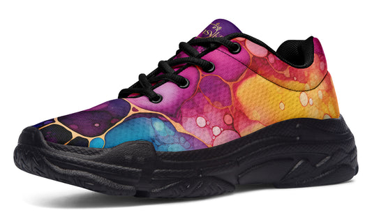 Rainbow Spill Chunky Sneakers