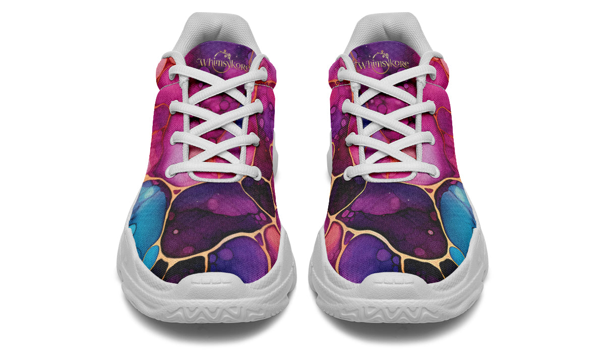 Rainbow Spill Chunky Sneakers