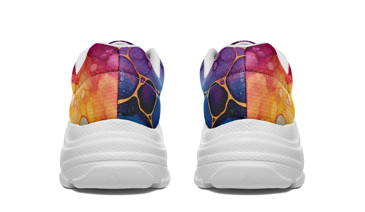 Rainbow Spill Chunky Sneakers