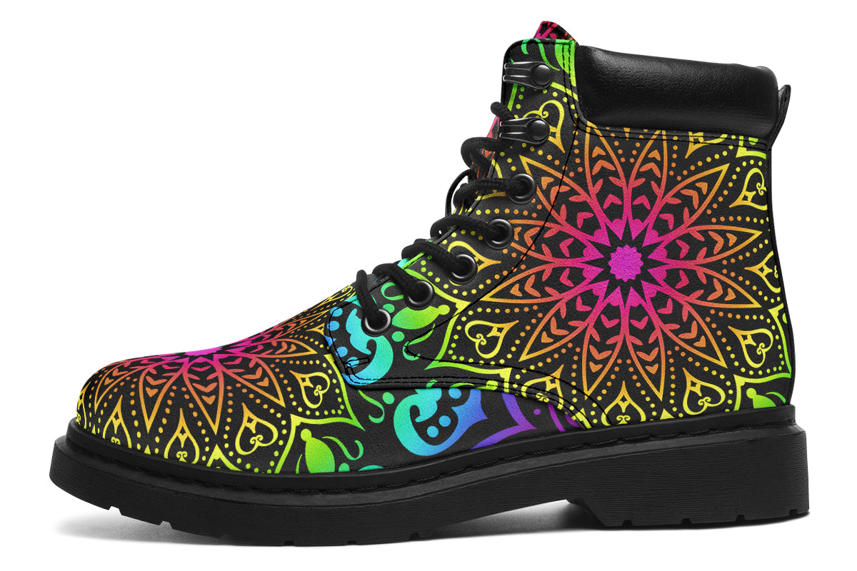 Rainbow Mandala Classic Boots