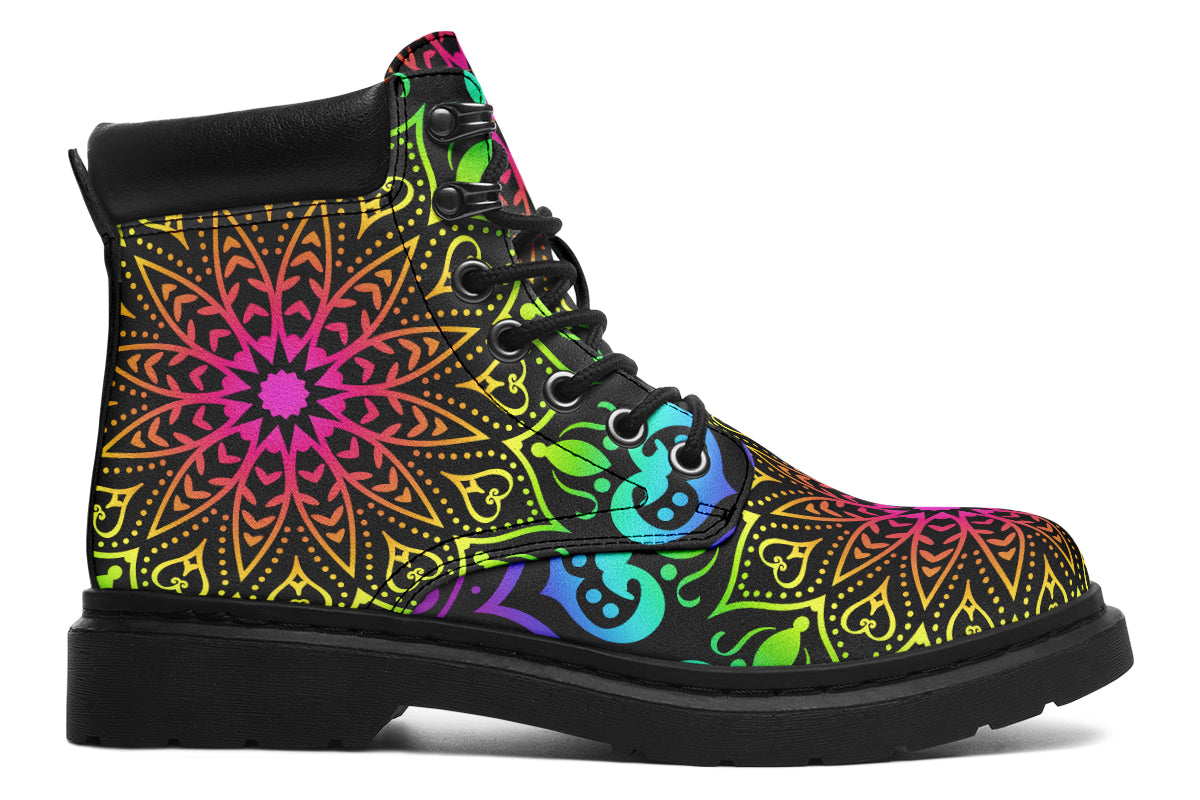 Rainbow Mandala Classic Boots