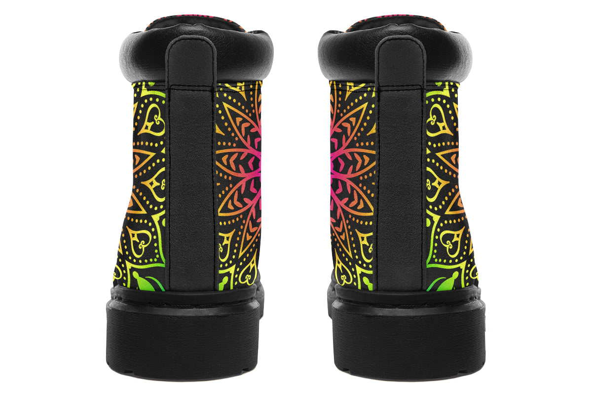 Rainbow Mandala Classic Boots