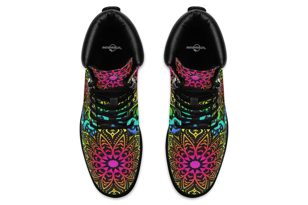 Rainbow Mandala Classic Boots