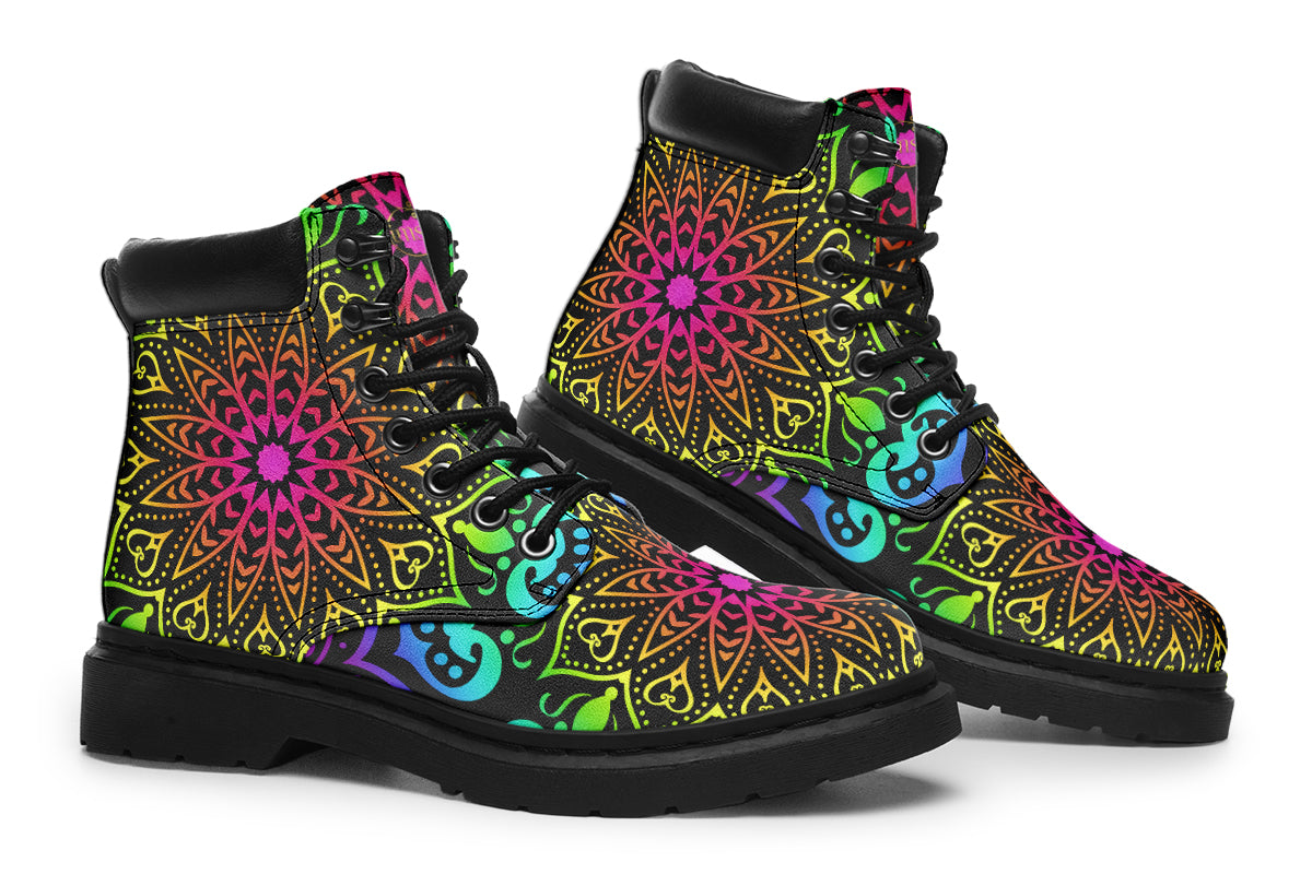 Rainbow Mandala Classic Boots