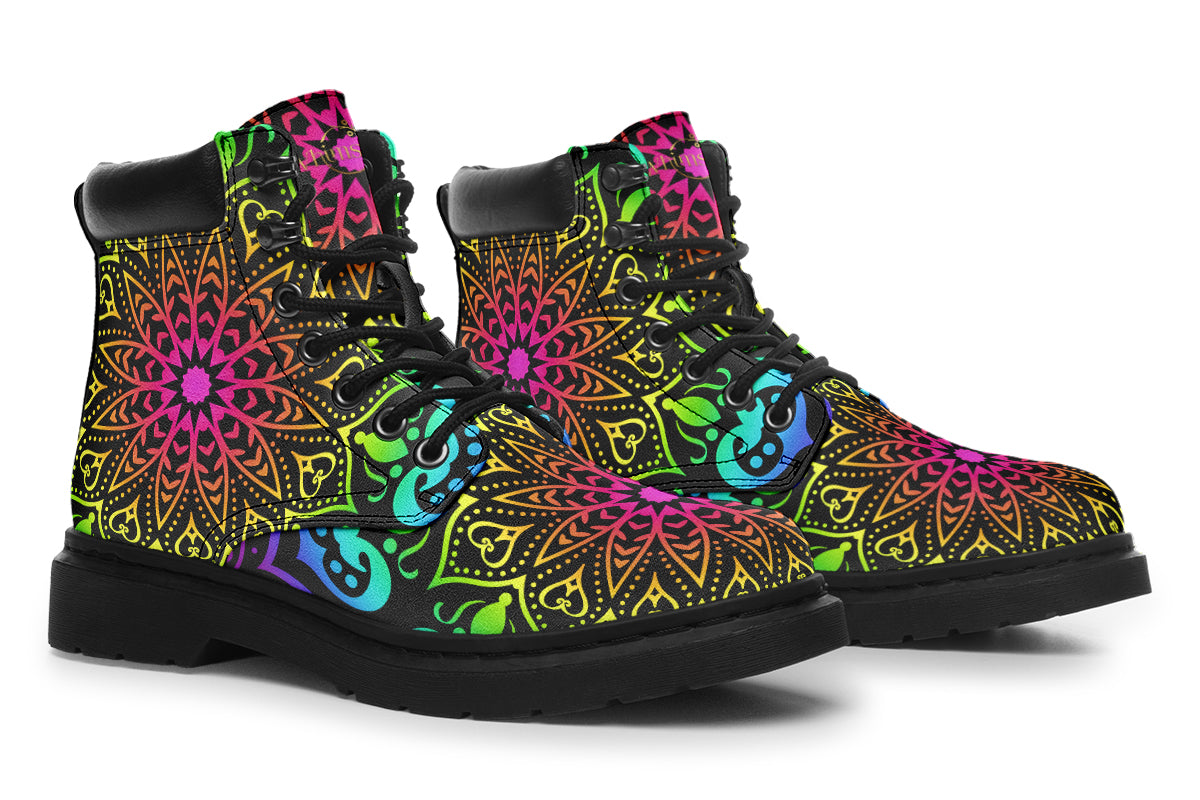 Rainbow Mandala Classic Boots