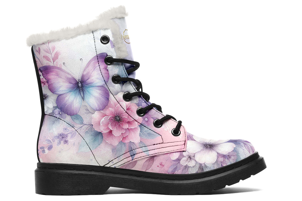 Beautiful Butterfly Cozy Boots