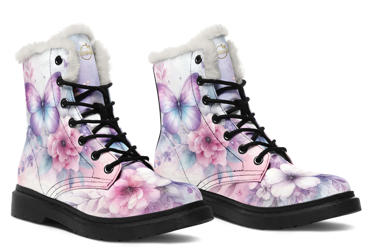 Beautiful Butterfly Cozy Boots