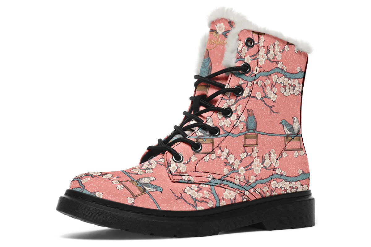 Birds And Blossoms Cozy Boots