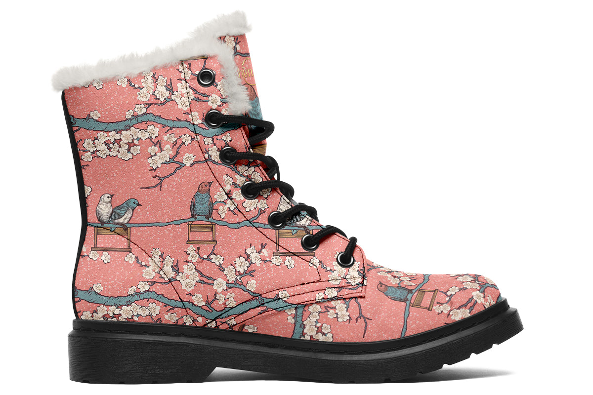 Birds And Blossoms Cozy Boots