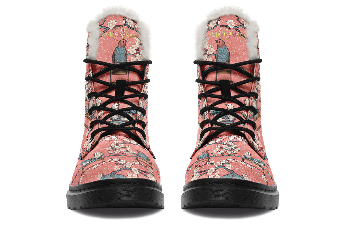 Birds And Blossoms Cozy Boots