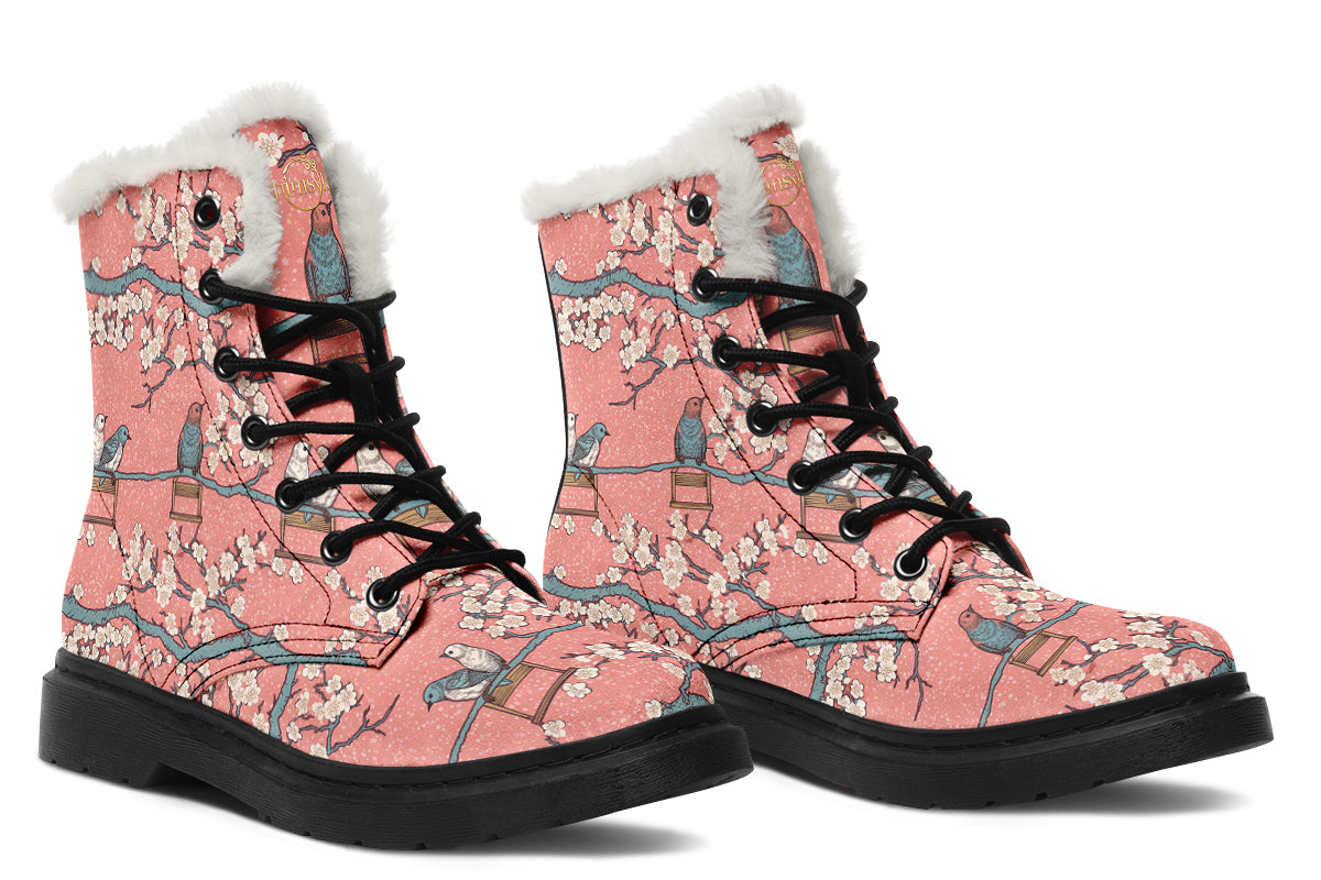 Birds And Blossoms Cozy Boots