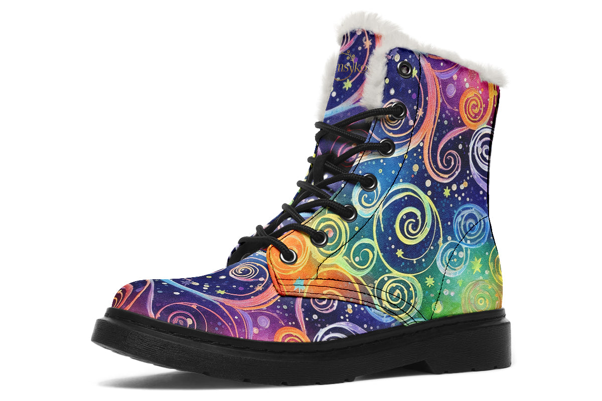 Rainbow Night Cozy Boots