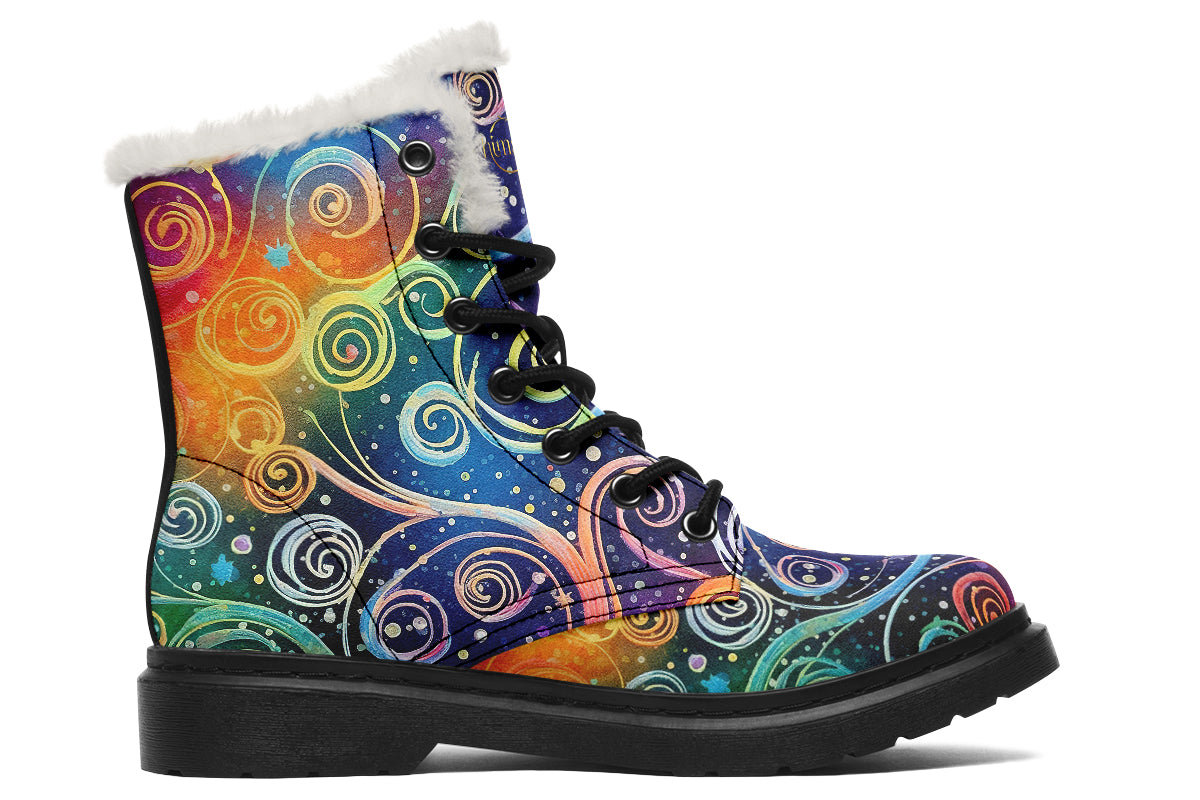 Rainbow Night Cozy Boots