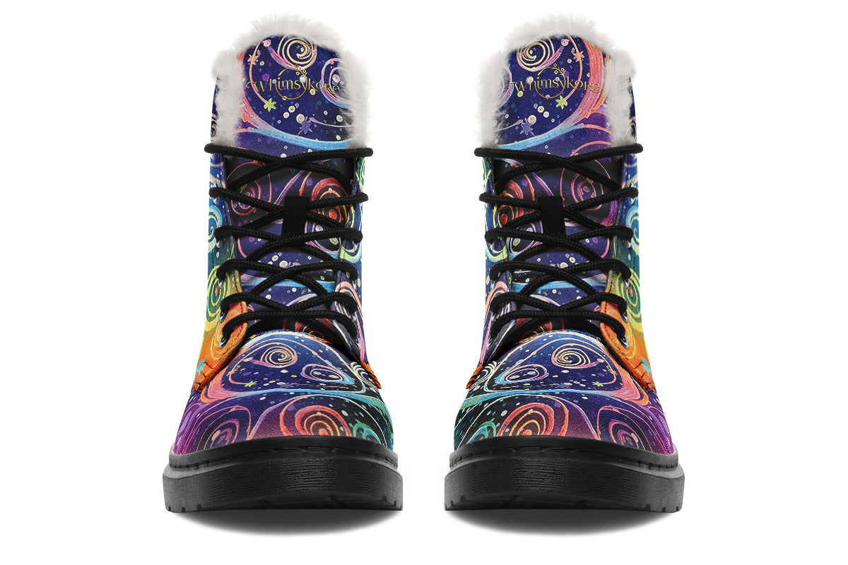 Rainbow Night Cozy Boots