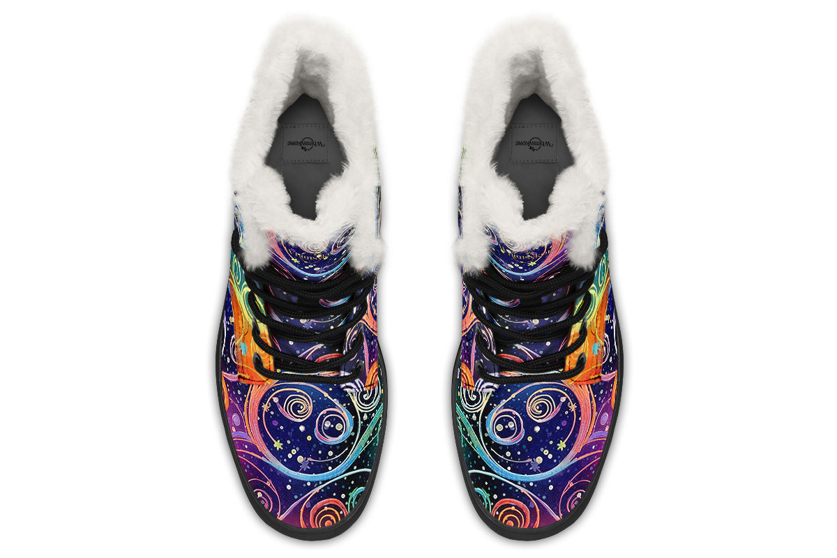 Rainbow Night Cozy Boots