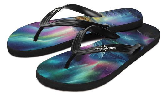 Aurora Borealis Flip Flops