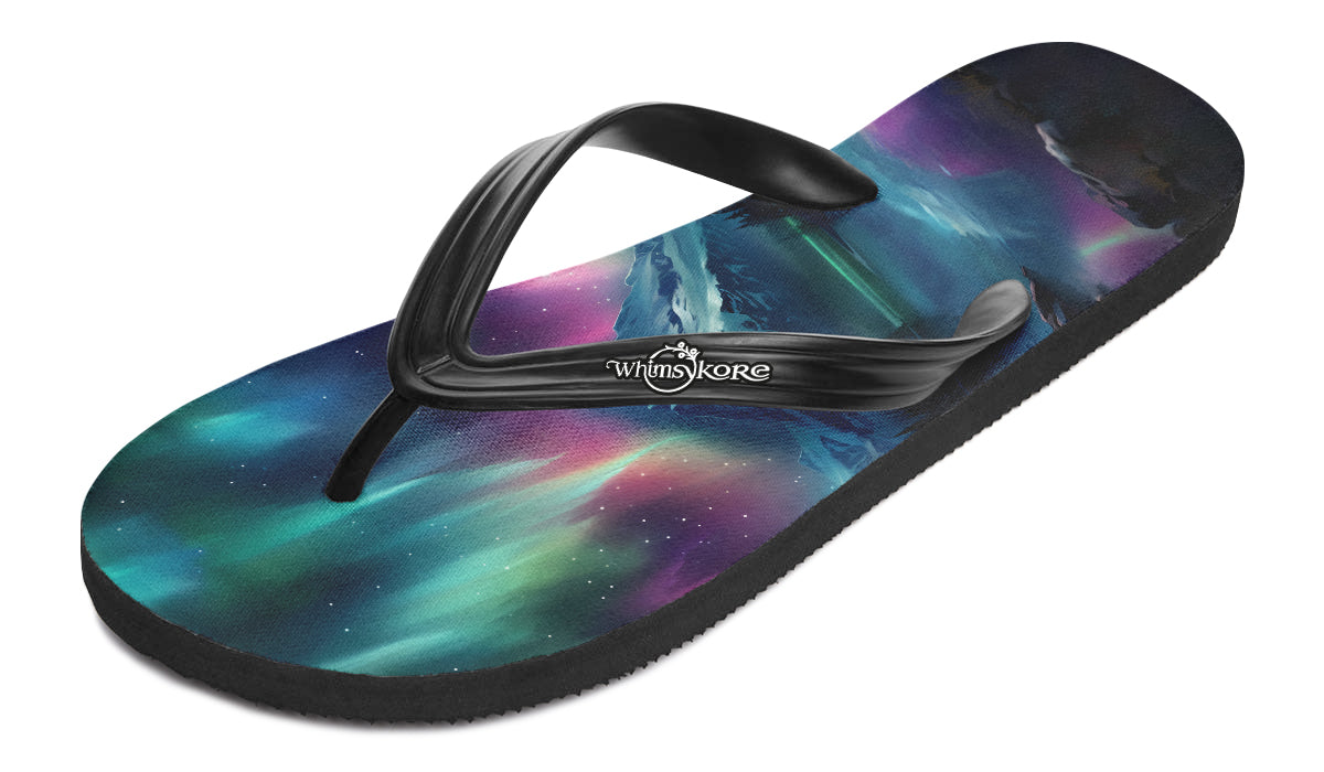 Aurora Borealis Flip Flops