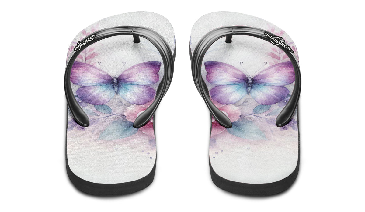 Beautiful Butterfly Flip Flops