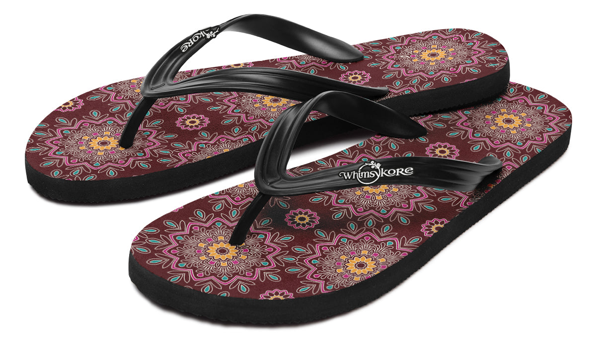 Boho Mandala Flip Flops