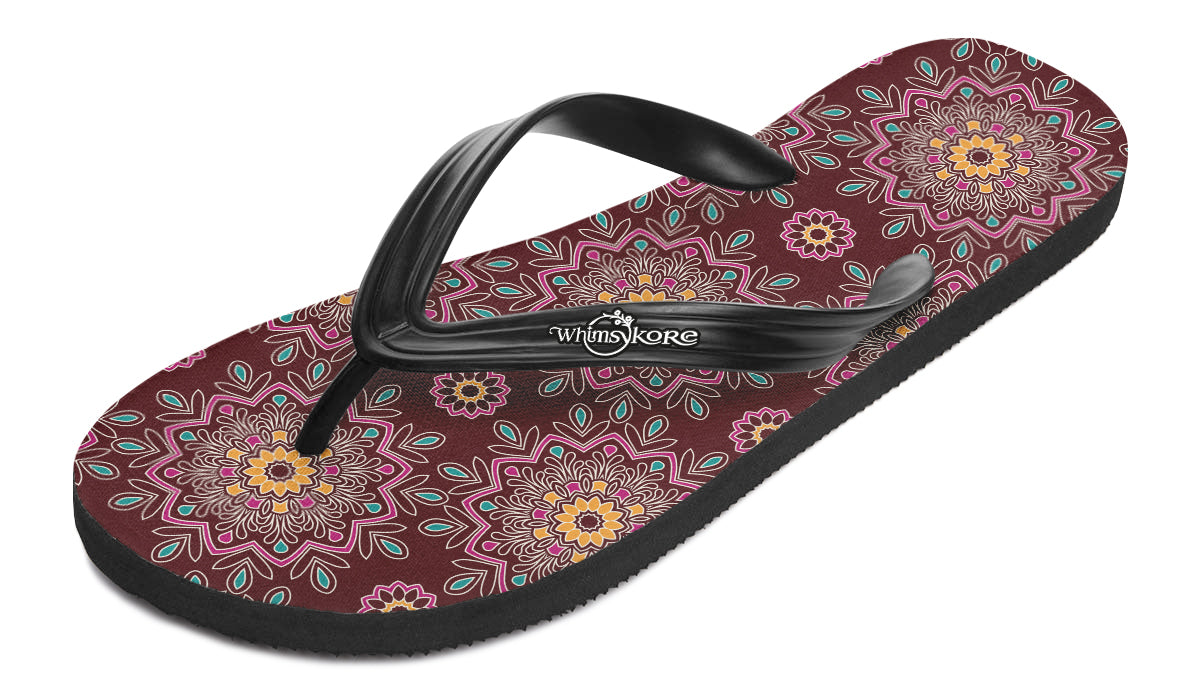 Boho Mandala Flip Flops