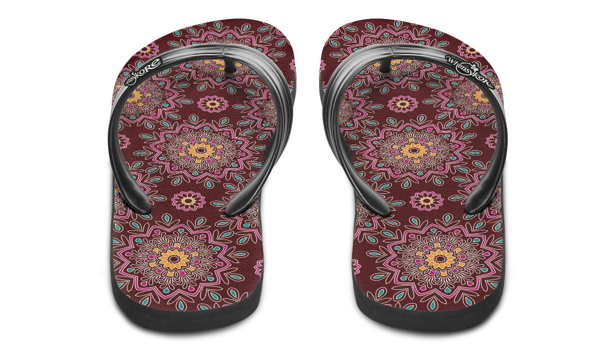 Boho Mandala Flip Flops