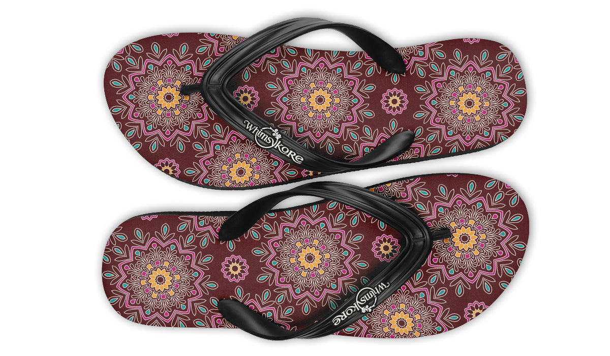 Boho Mandala Flip Flops