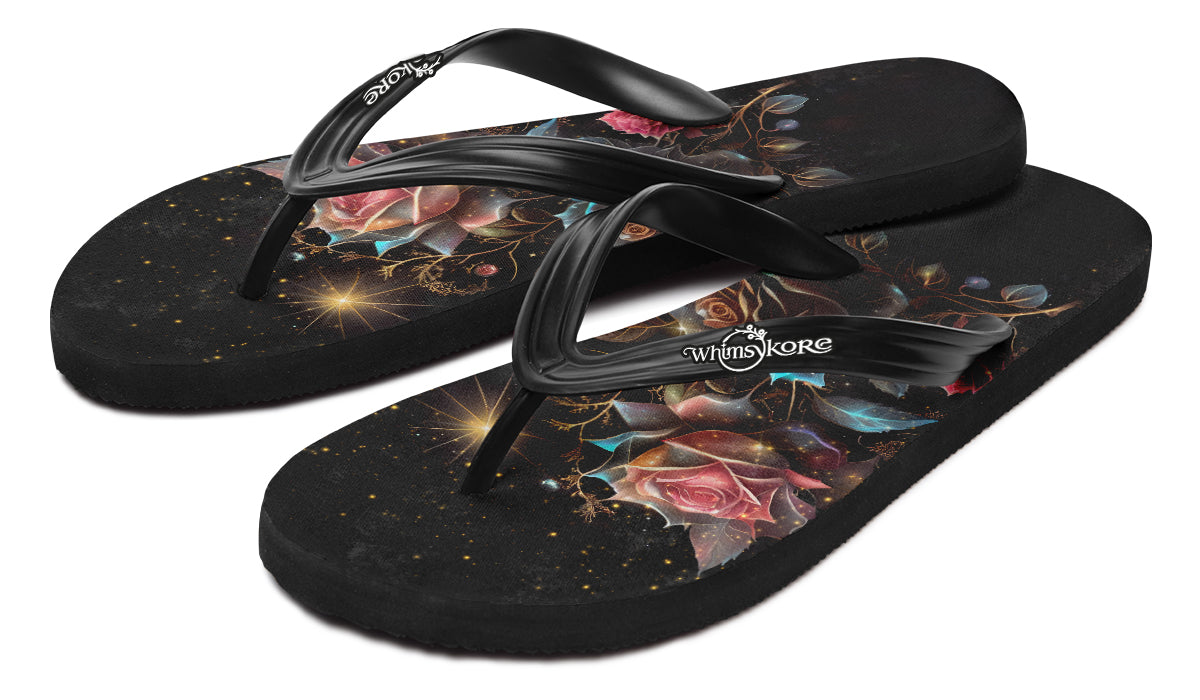 Enchanted Rose Flip Flops