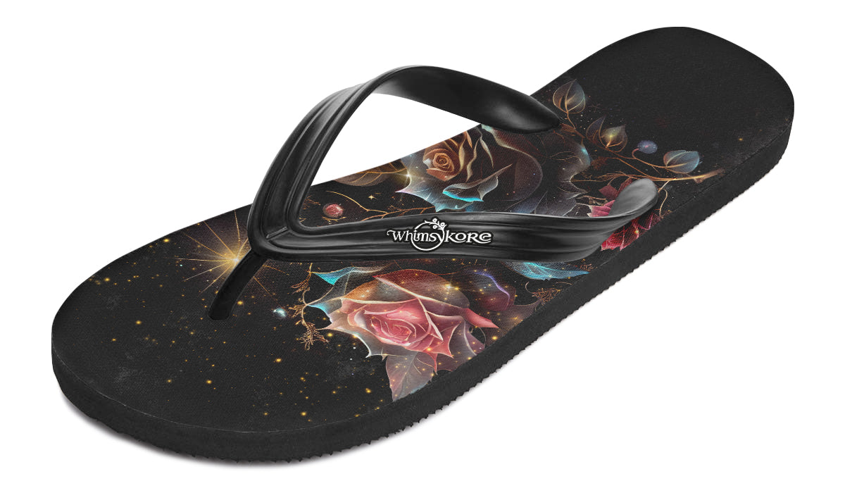 Enchanted Rose Flip Flops