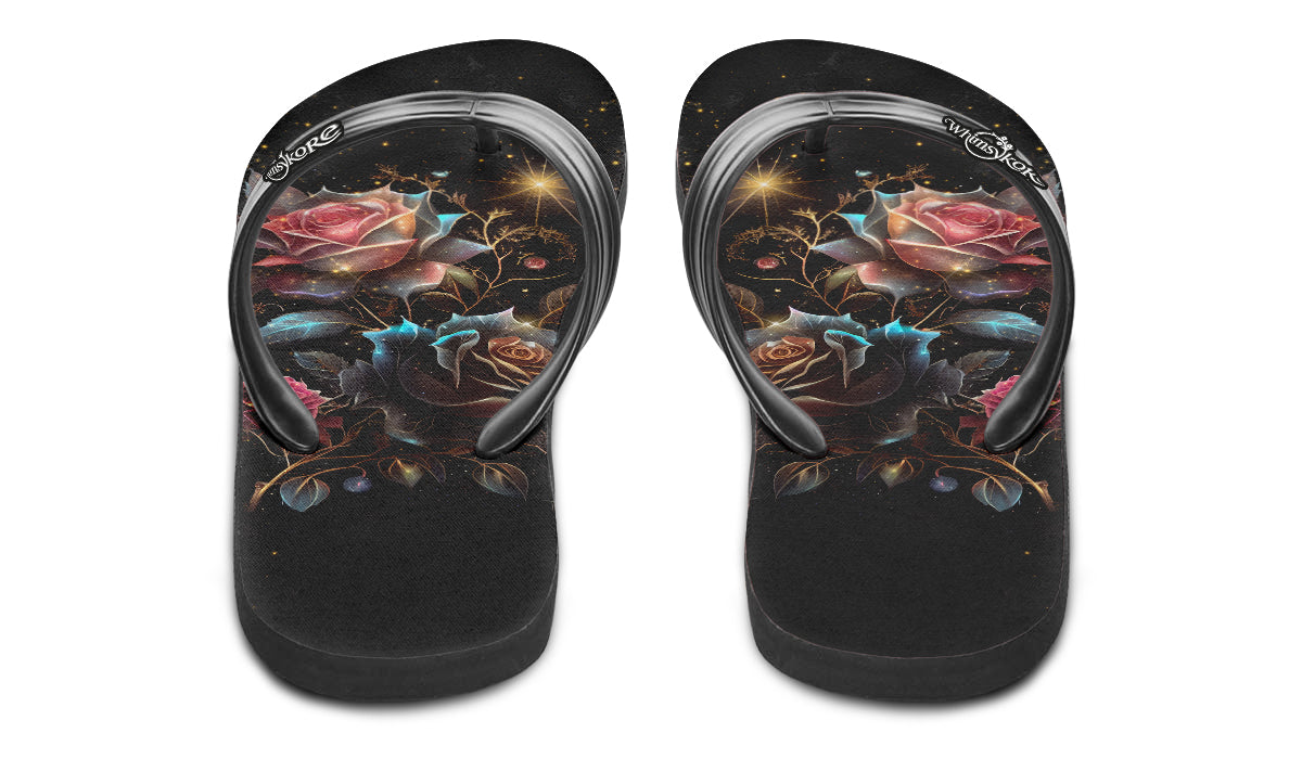 Enchanted Rose Flip Flops