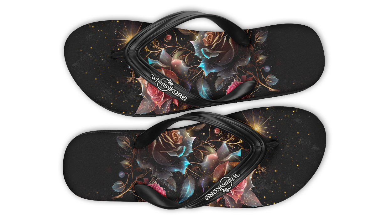 Enchanted Rose Flip Flops