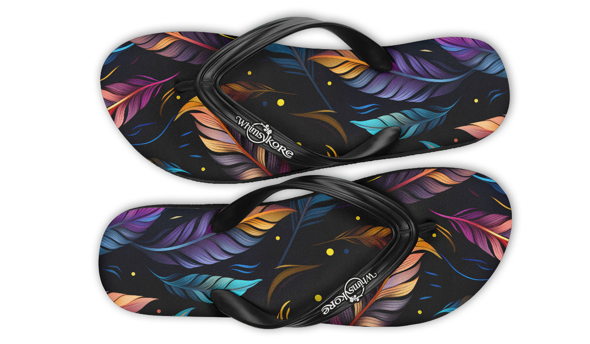 Feathers Flip Flops