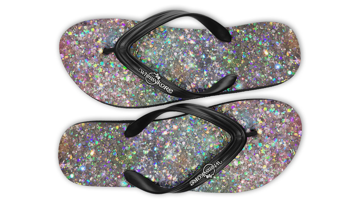 Glitterbomb Flip Flops