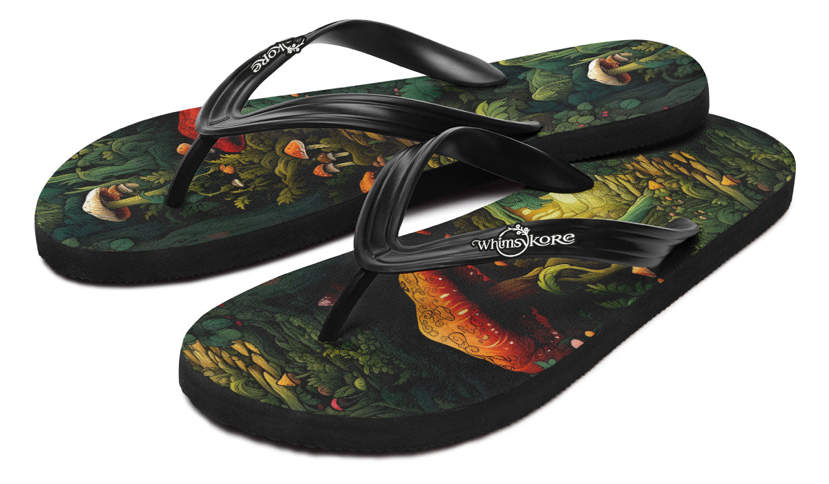 Gnomes Garden Flip Flops