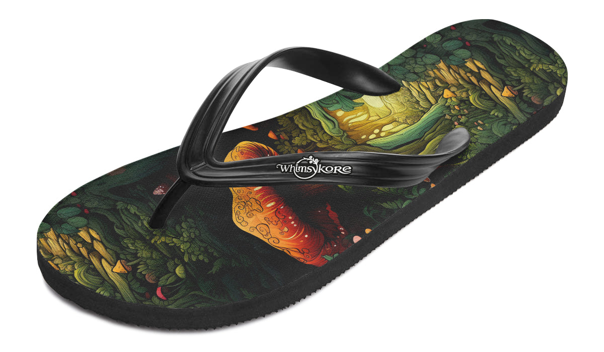 Gnomes Garden Flip Flops