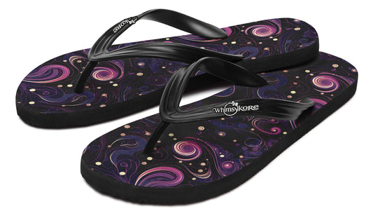 Purple Swirls Flip Flops