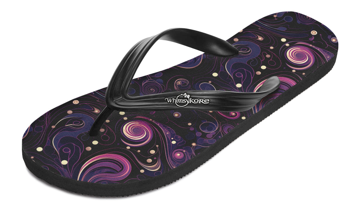 Purple Swirls Flip Flops