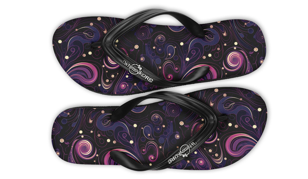 Purple Swirls Flip Flops