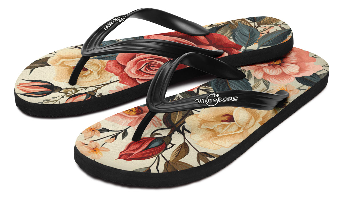 Roses Flip Flops