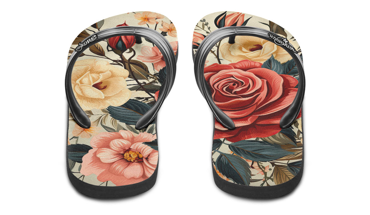 Roses Flip Flops