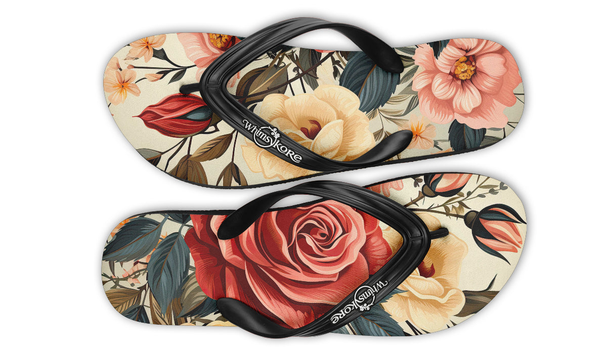 Roses Flip Flops