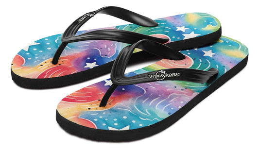 Stars And Swirls Flip Flops