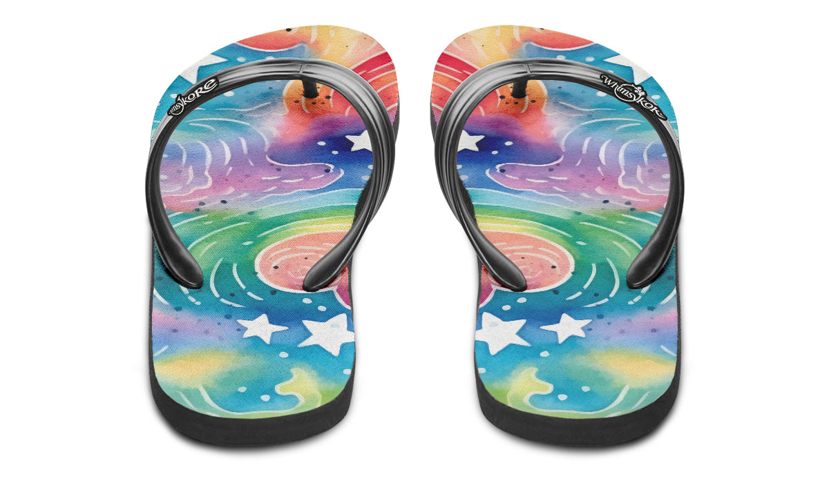 Stars And Swirls Flip Flops