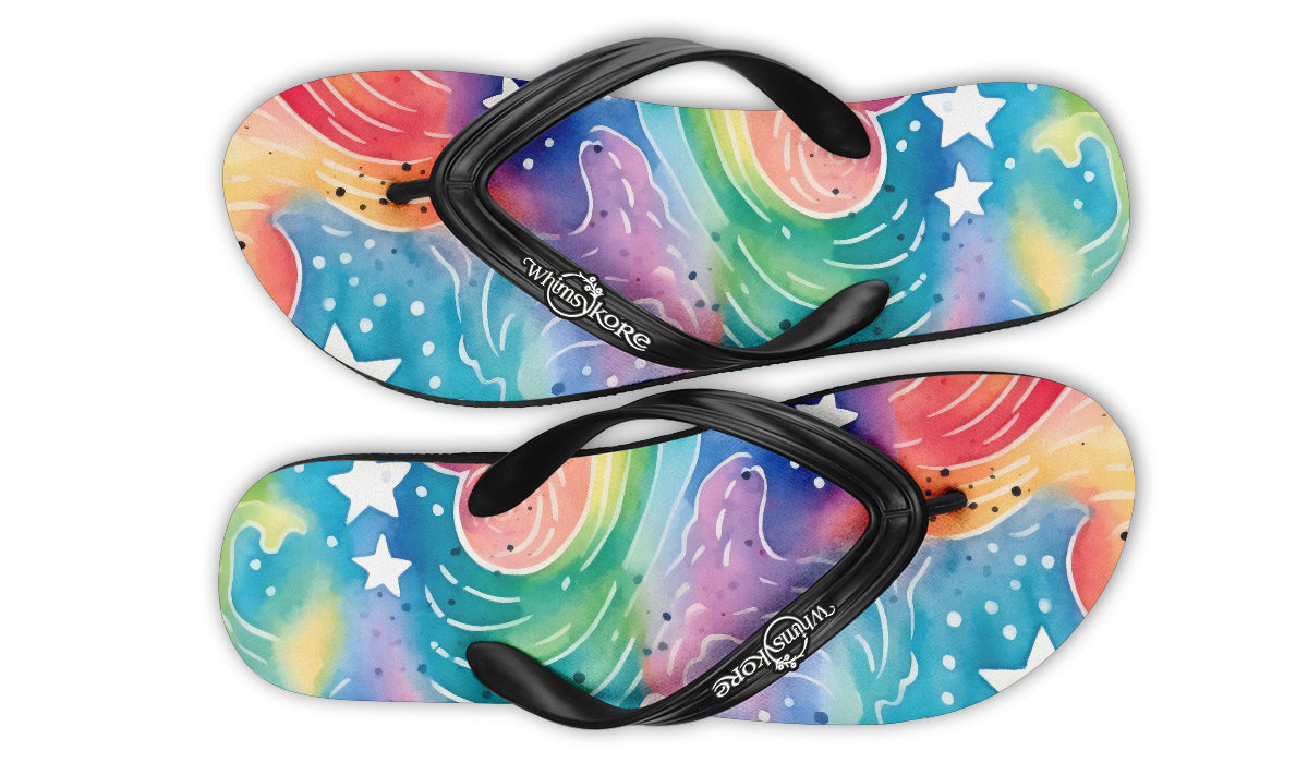 Stars And Swirls Flip Flops