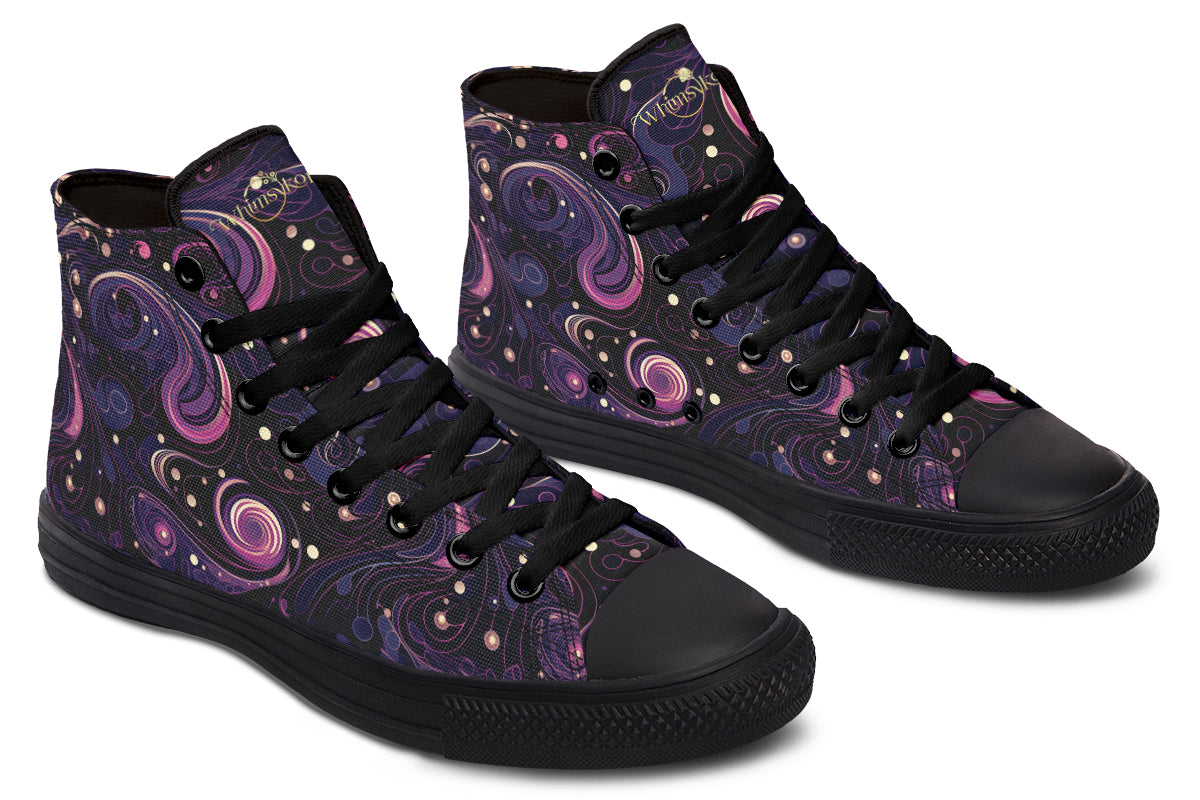 Purple Swirls High Tops