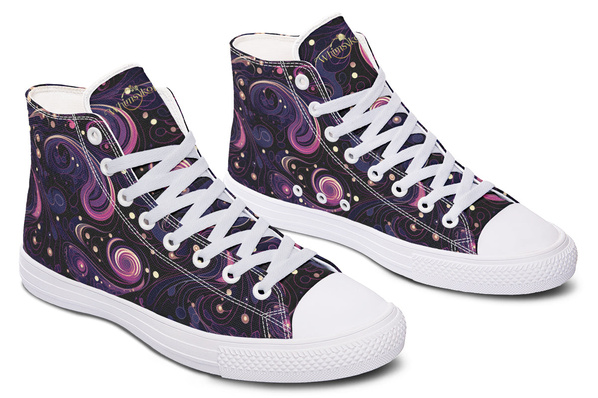 Purple Swirls High Tops