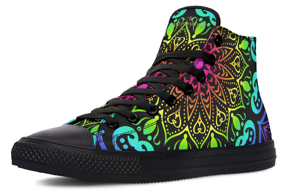 Rainbow Mandala High Tops