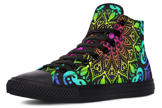 Rainbow Mandala High Tops